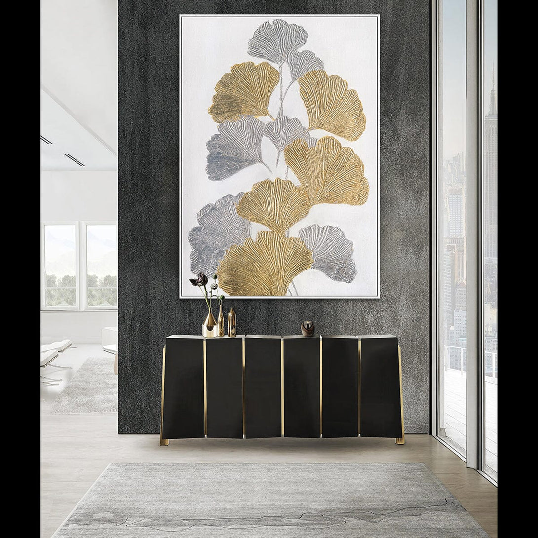 Golden & Silver Dance - Ginkgo Relief Art Painting#L5078 Painting artwepaint 