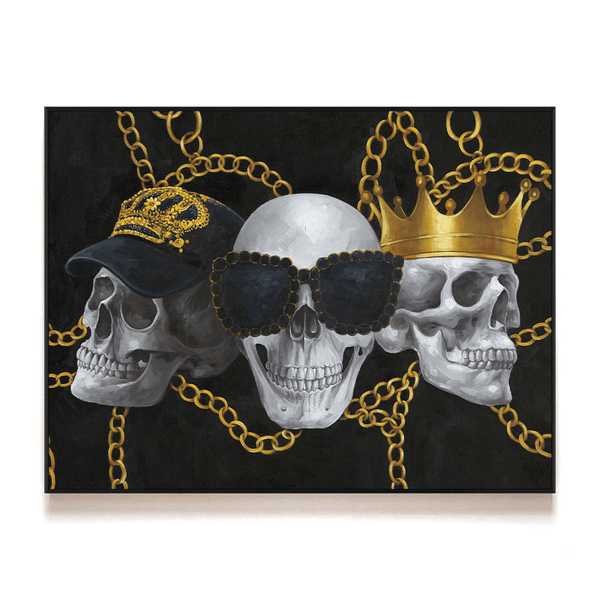 Golden Skulls Abstract Wall Painting #J2559 Painting artwepaint 