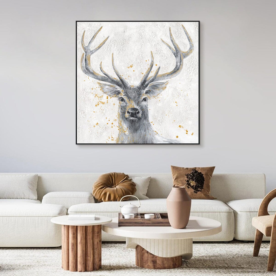 Golden Stag - Abstract Textured Painting#L4534 Painting artwepaint 