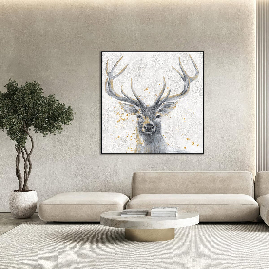 Golden Stag - Abstract Textured Painting#L4534 Painting artwepaint 