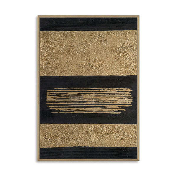 Golden Strata - Black & Gold Abstract Art#M4505 Painting artwepaint 