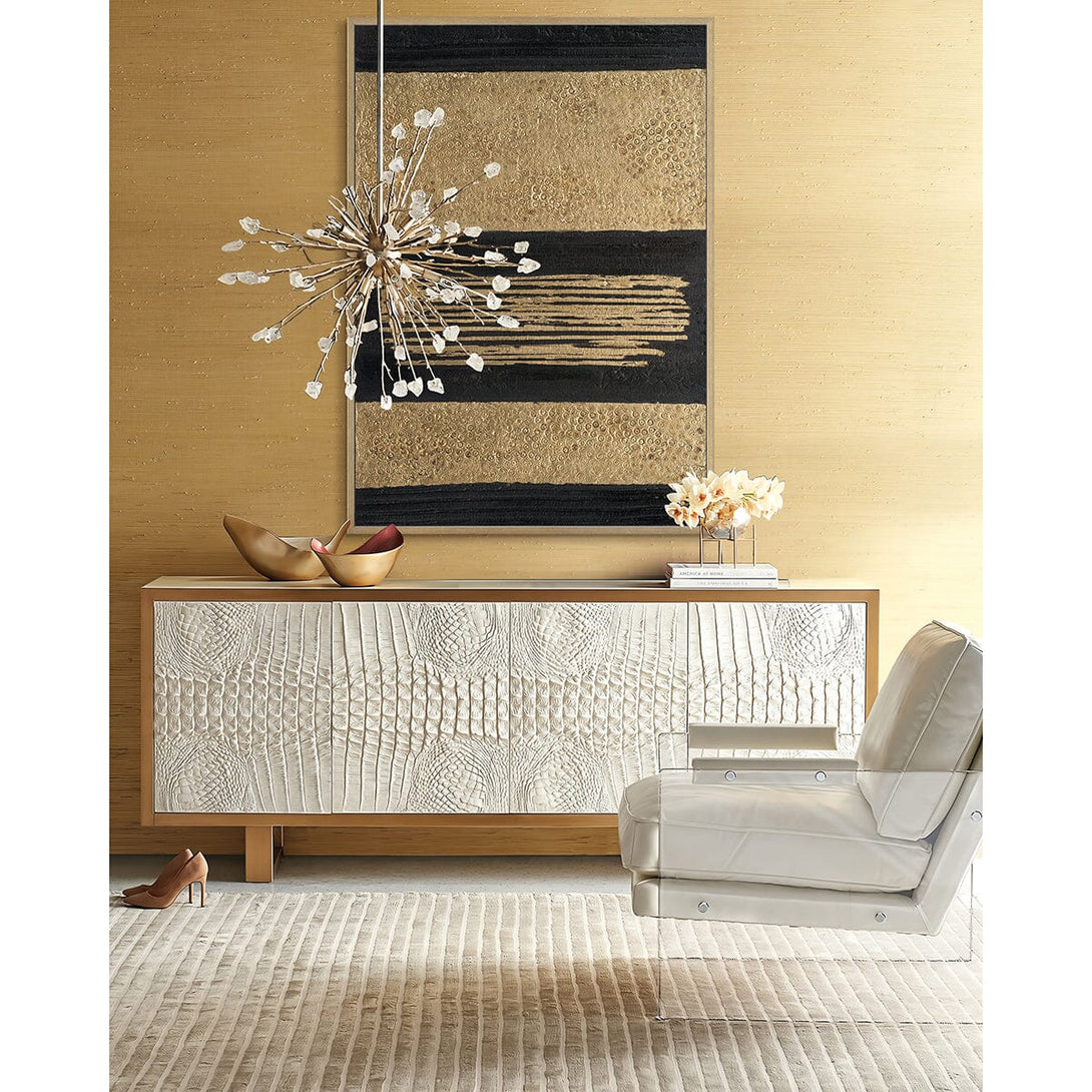 Golden Strata - Black & Gold Abstract Art#M4505 Painting artwepaint 