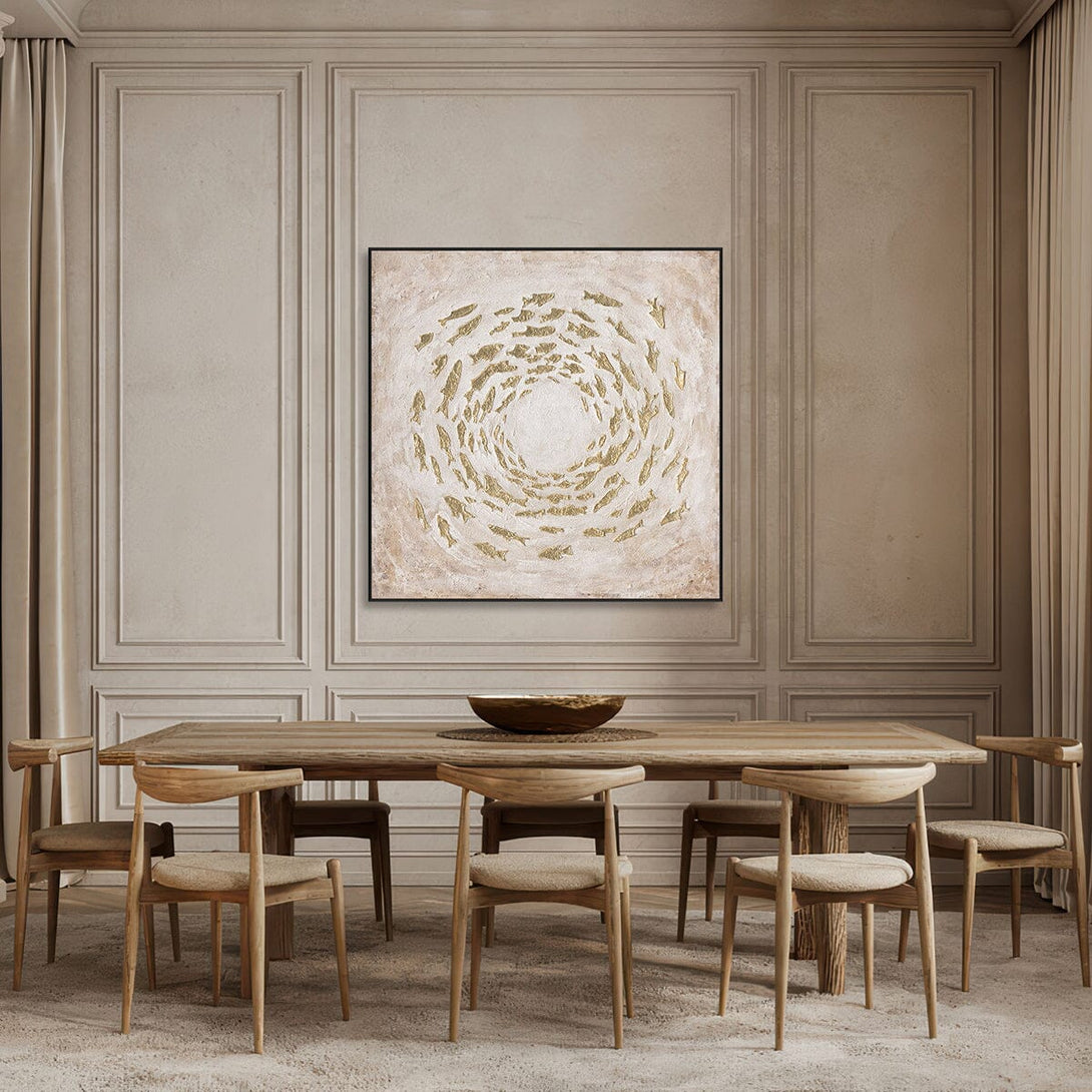 Golden Swirl – Abstract Fish Painting #L3607 Painting artwepaint 