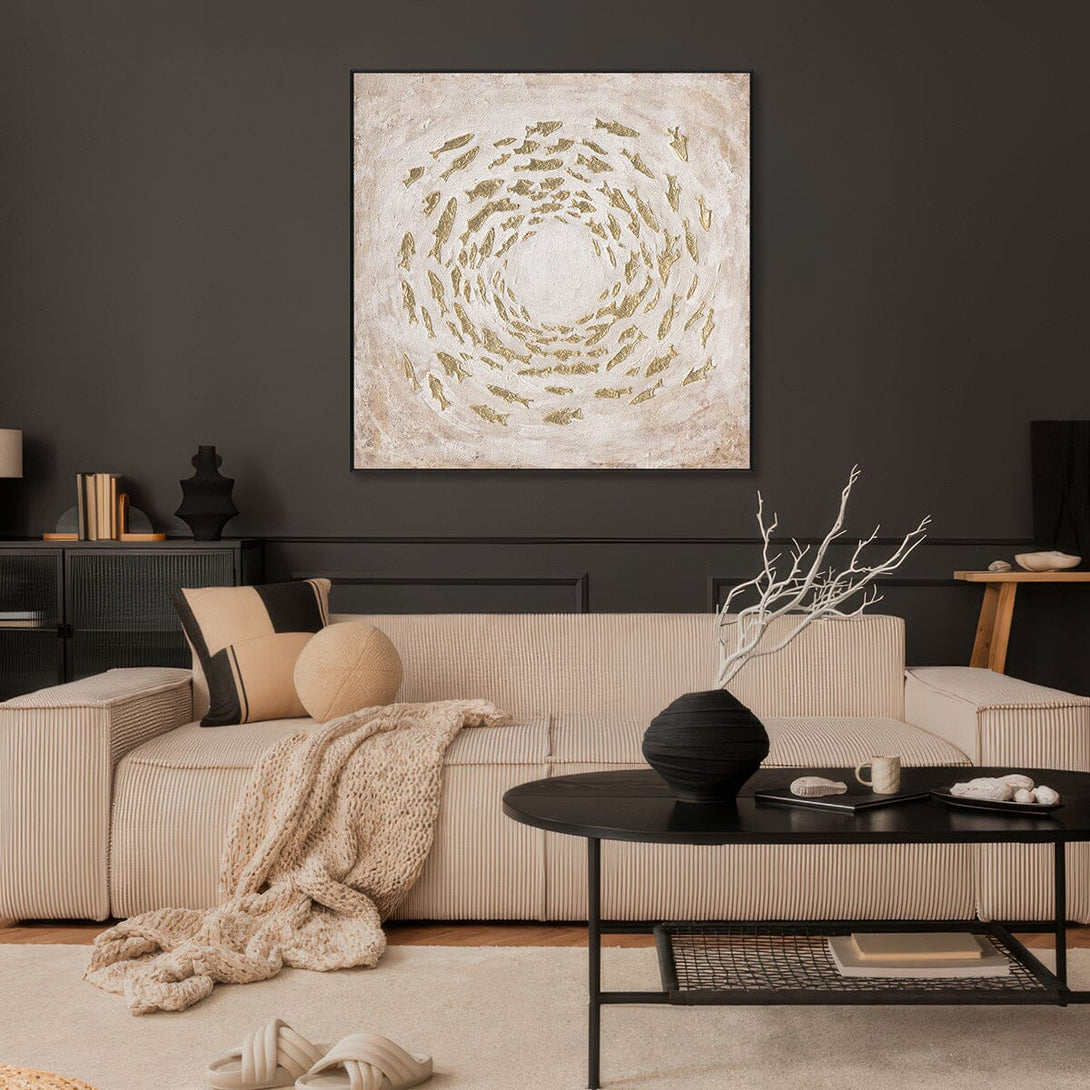 Golden Swirl – Abstract Fish Painting #L3607 Painting artwepaint 