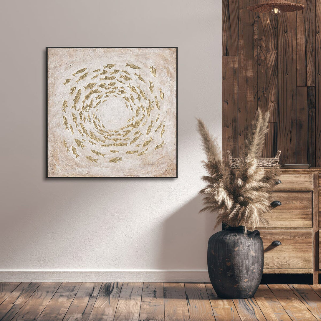 Golden Swirl – Abstract Fish Painting #L3607 Painting artwepaint 