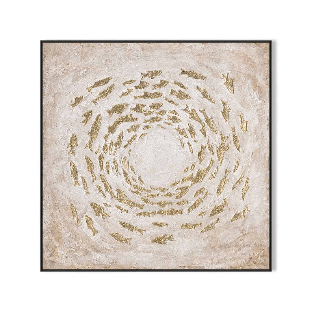 Golden Swirl – Abstract Fish Painting #L3607 Painting artwepaint 