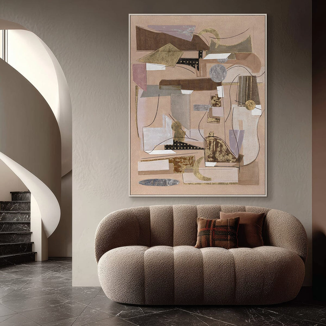 Golden Symphony - Geometric Abstract Painting#L2644 Painting artwepaint 