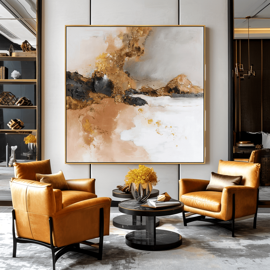 Golden Tide – Abstract Earth Tone Painting #awp52 Painting artwepaint 