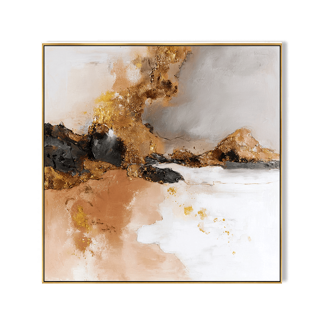 Golden Tide – Abstract Earth Tone Painting #awp52 Painting artwepaint 