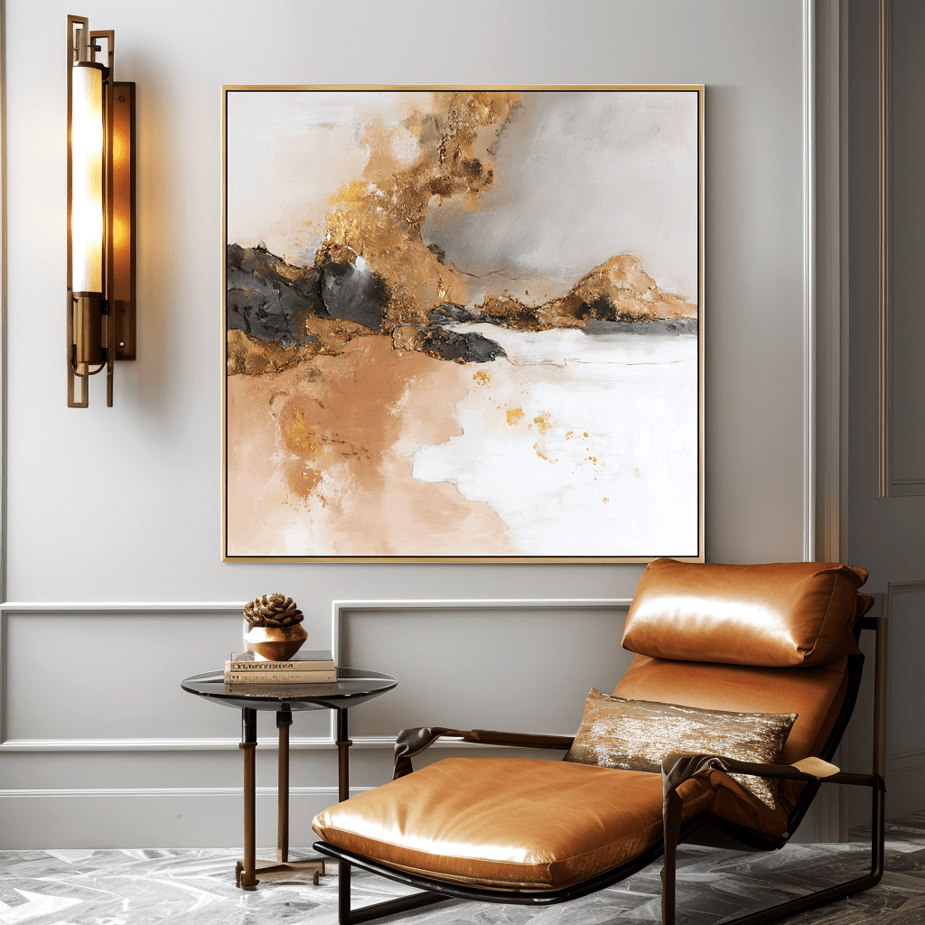 Golden Tide – Abstract Earth Tone Painting #awp52 Painting artwepaint 