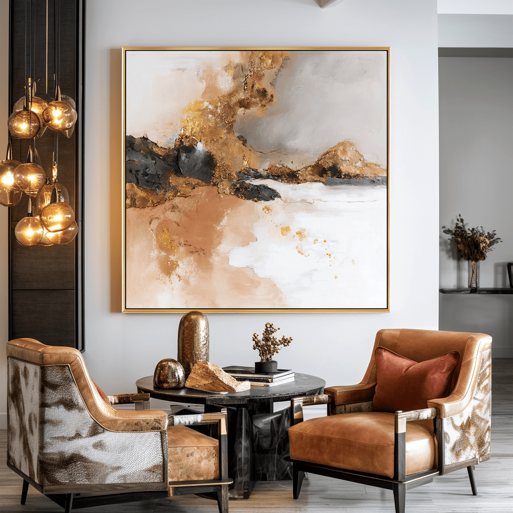 Golden Tide – Abstract Earth Tone Painting #awp52 Painting artwepaint 