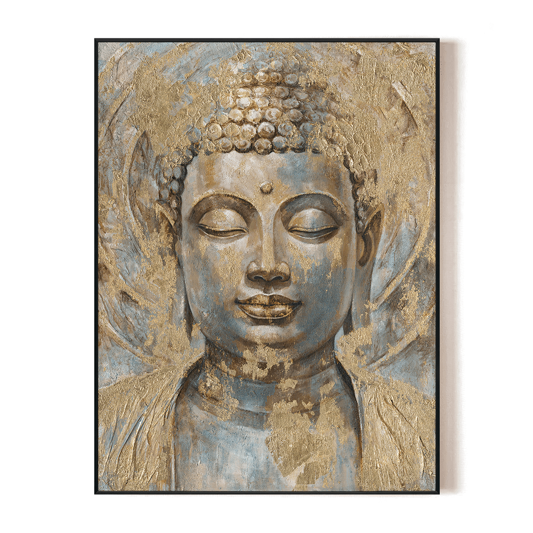 Golden Tranquility - Buddha Close-Up Painting#L0682 Painting artwepaint 