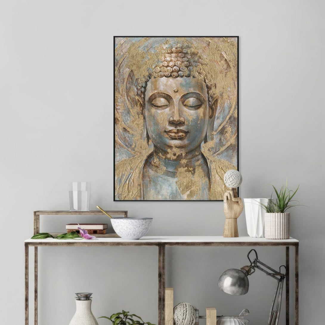 Golden Tranquility - Buddha Close-Up Painting#L0682 Painting artwepaint 