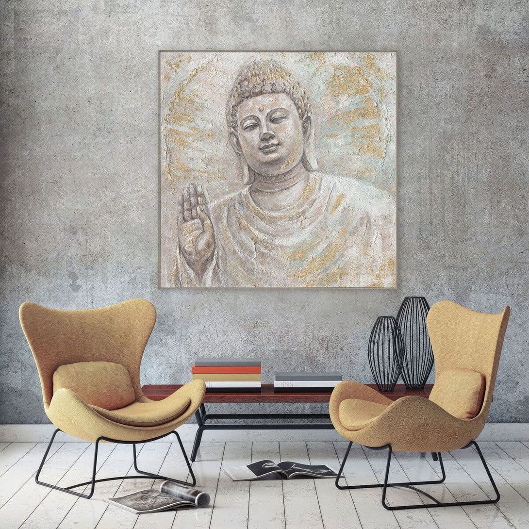 Golden Tranquility - Textured Buddha Art#L0700 Painting artwepaint 