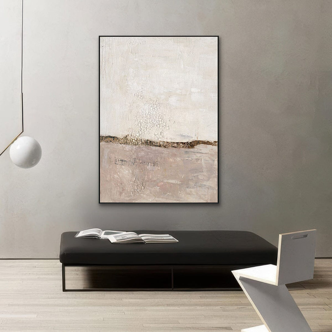 Golden Vein – Beige Abstract Painting #K5038 Painting artwepaint 