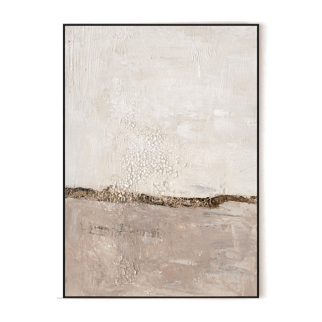 Golden Vein – Beige Abstract Painting #K5038 Painting artwepaint 