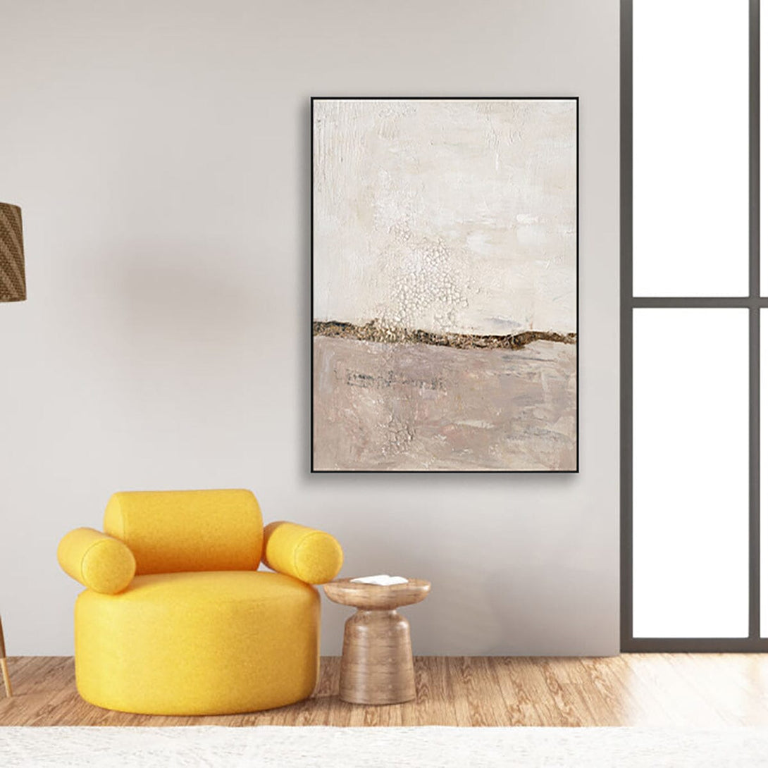 Golden Vein – Beige Abstract Painting #K5038 Painting artwepaint 