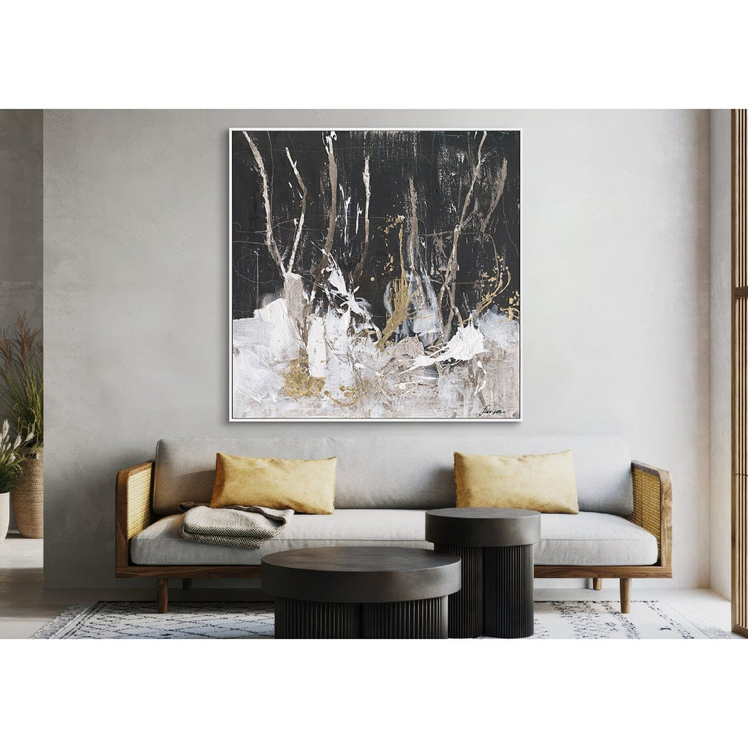 Golden Whisper - Black Gold Abstract Painting #M5661 Painting artwepaint 
