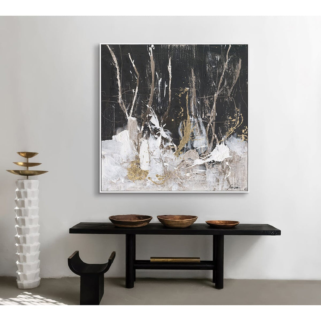 Golden Whisper - Black Gold Abstract Painting #M5661 Painting artwepaint 