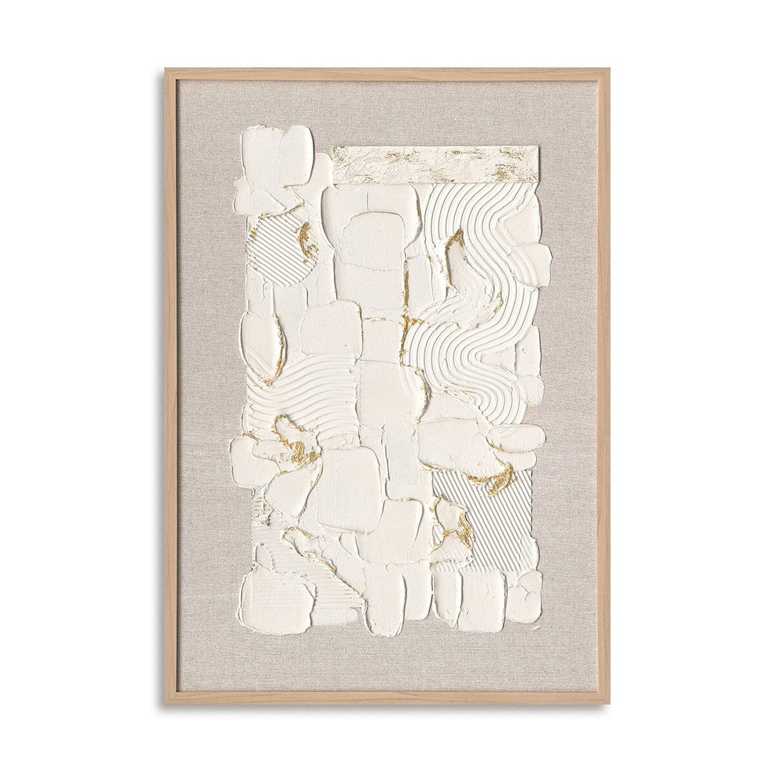 Golden Whisper-Textured White Abstract Painting#M2698 Painting artwepaint 