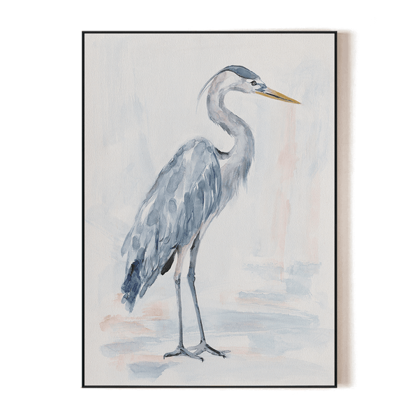 Graceful Stand - Blue Grey Heron Watercolor#M3586 Painting artwepaint 