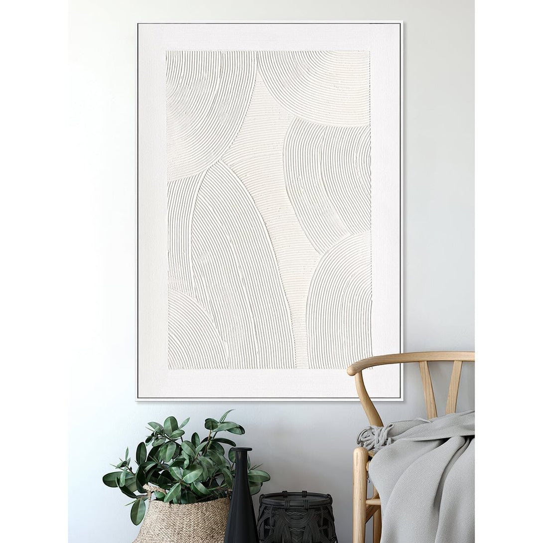 Graceful Whites - Minimalist Curved Abstract#M4631 Painting artwepaint 