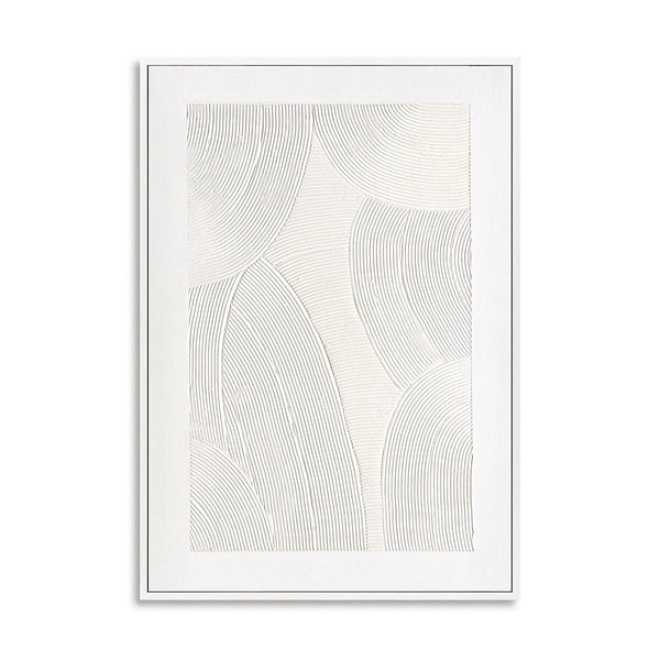 Graceful Whites - Minimalist Curved Abstract#M4631 Painting artwepaint 