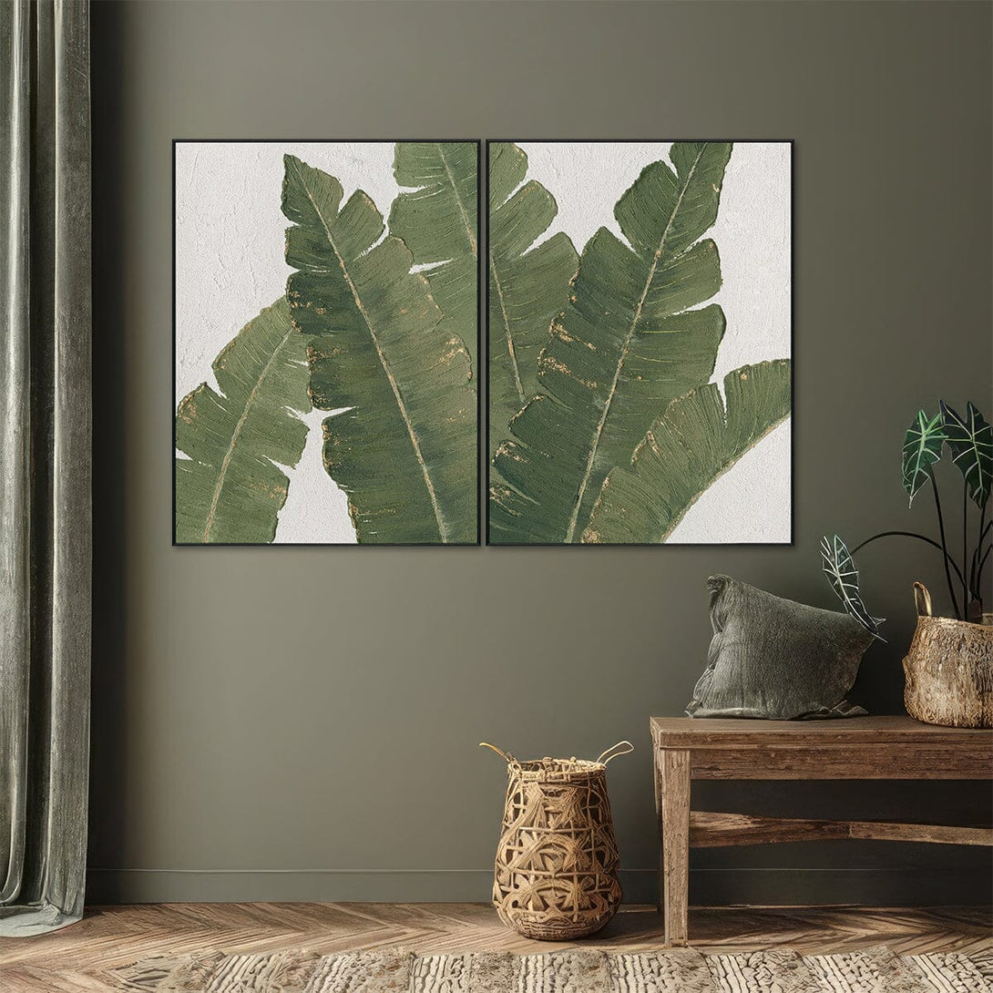 Green Realm - Tropical Leaf Small Painting #L0653 Painting artwepaint 