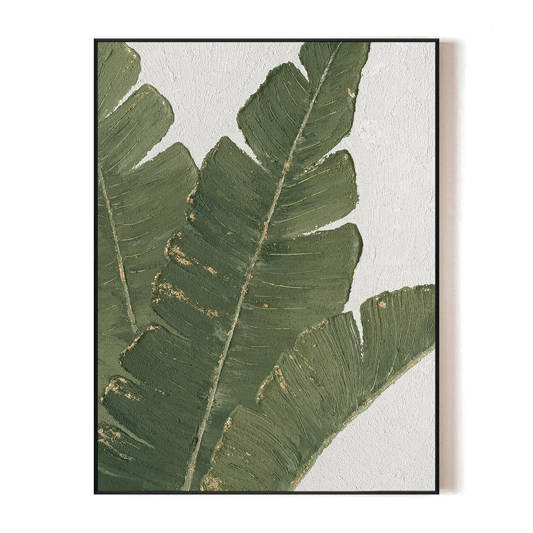 Green Realm - Tropical Leaf Small Painting #L0653 Painting artwepaint 