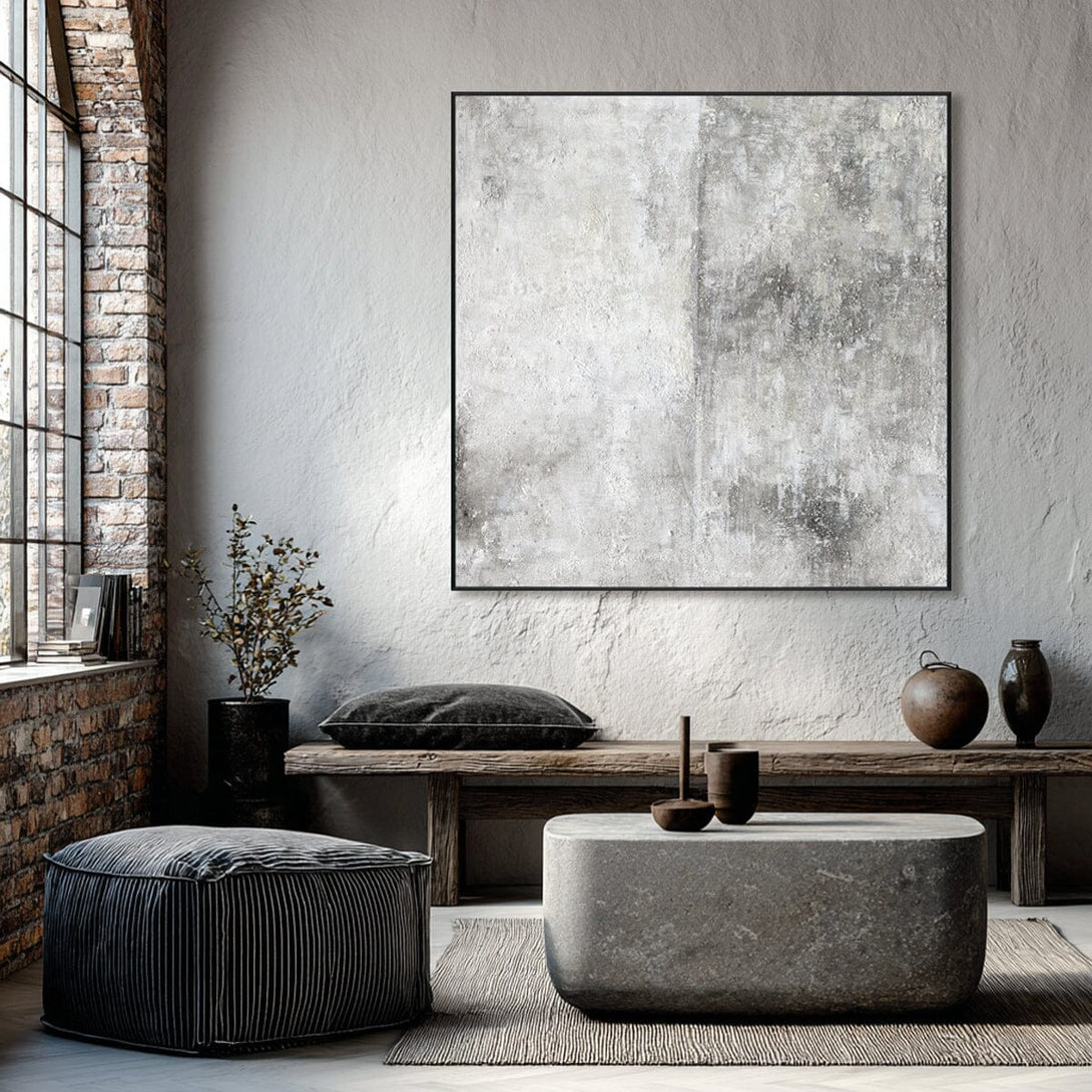 Grey Shadows - Textured Abstract Glow #J3632 Painting artwepaint 