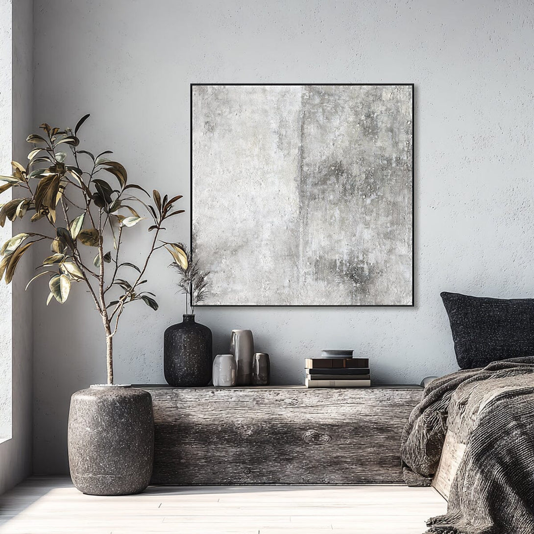 Grey Shadows - Textured Abstract Glow #J3632 Painting artwepaint 