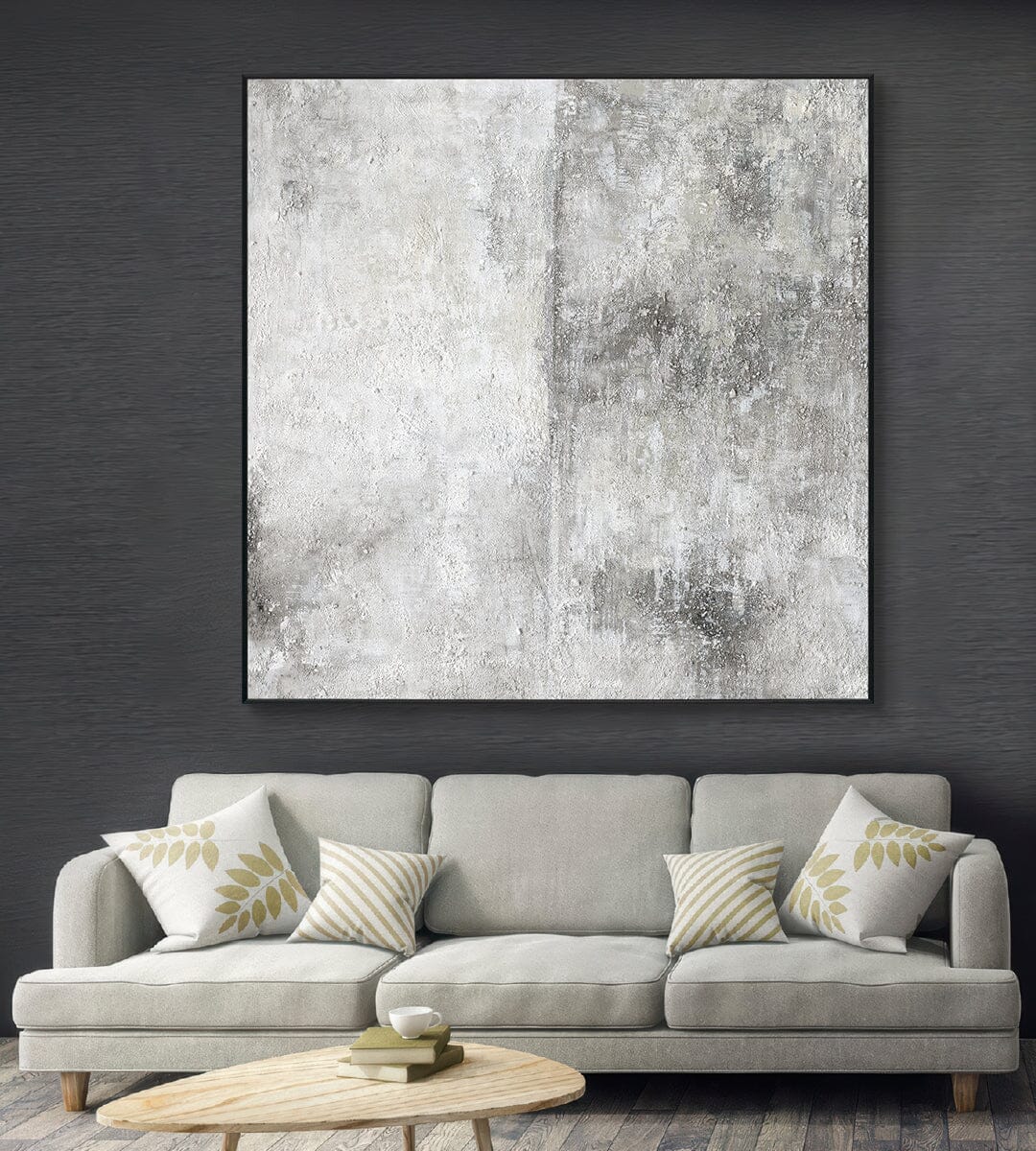 Grey Shadows - Textured Abstract Glow #J3632 Painting artwepaint 