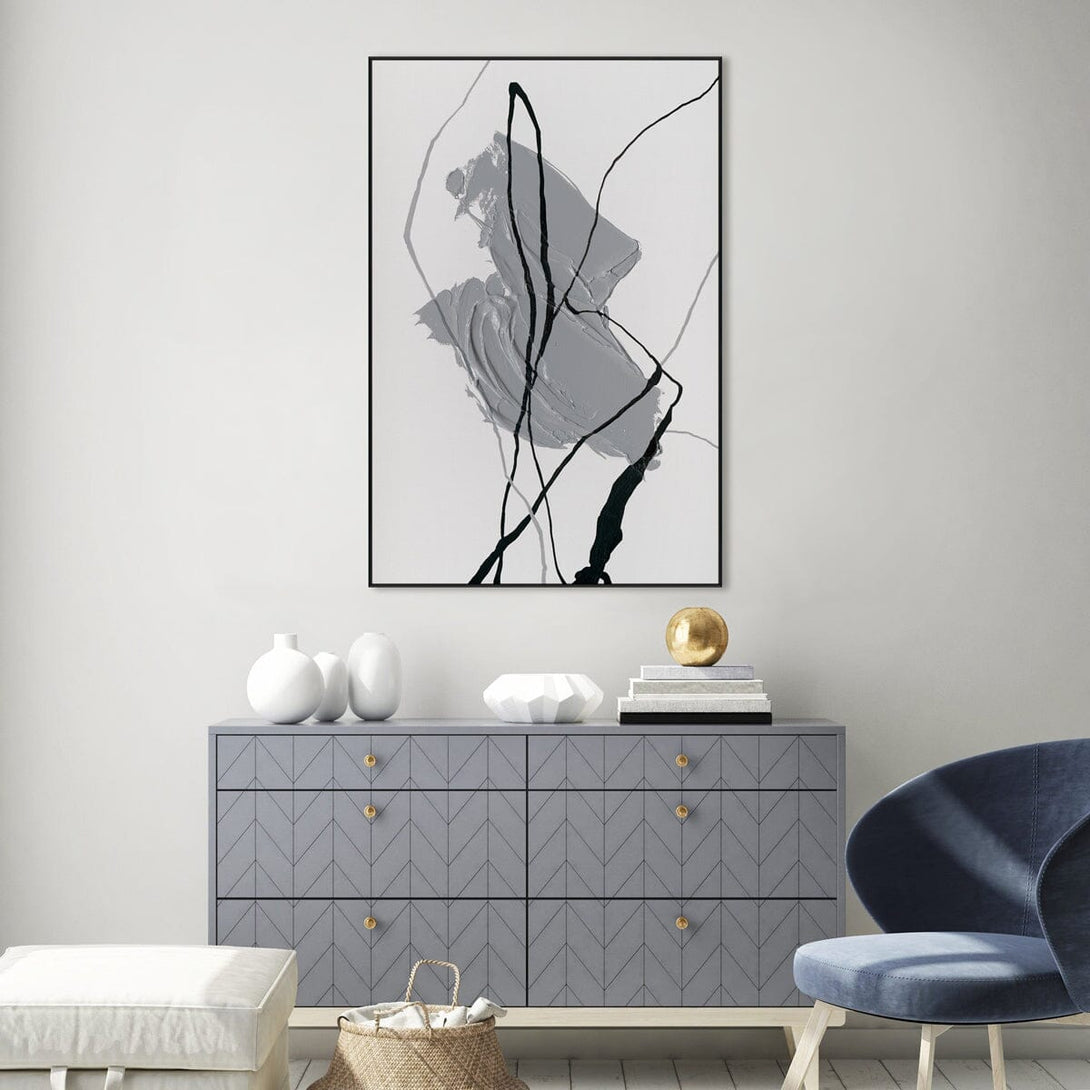 Grey Trace – Minimal Abstract Painting#L5916 Painting artwepaint 