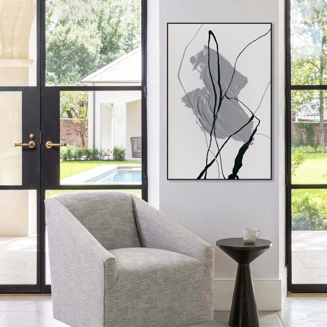 Grey Trace – Minimal Abstract Painting#L5916 Painting artwepaint 