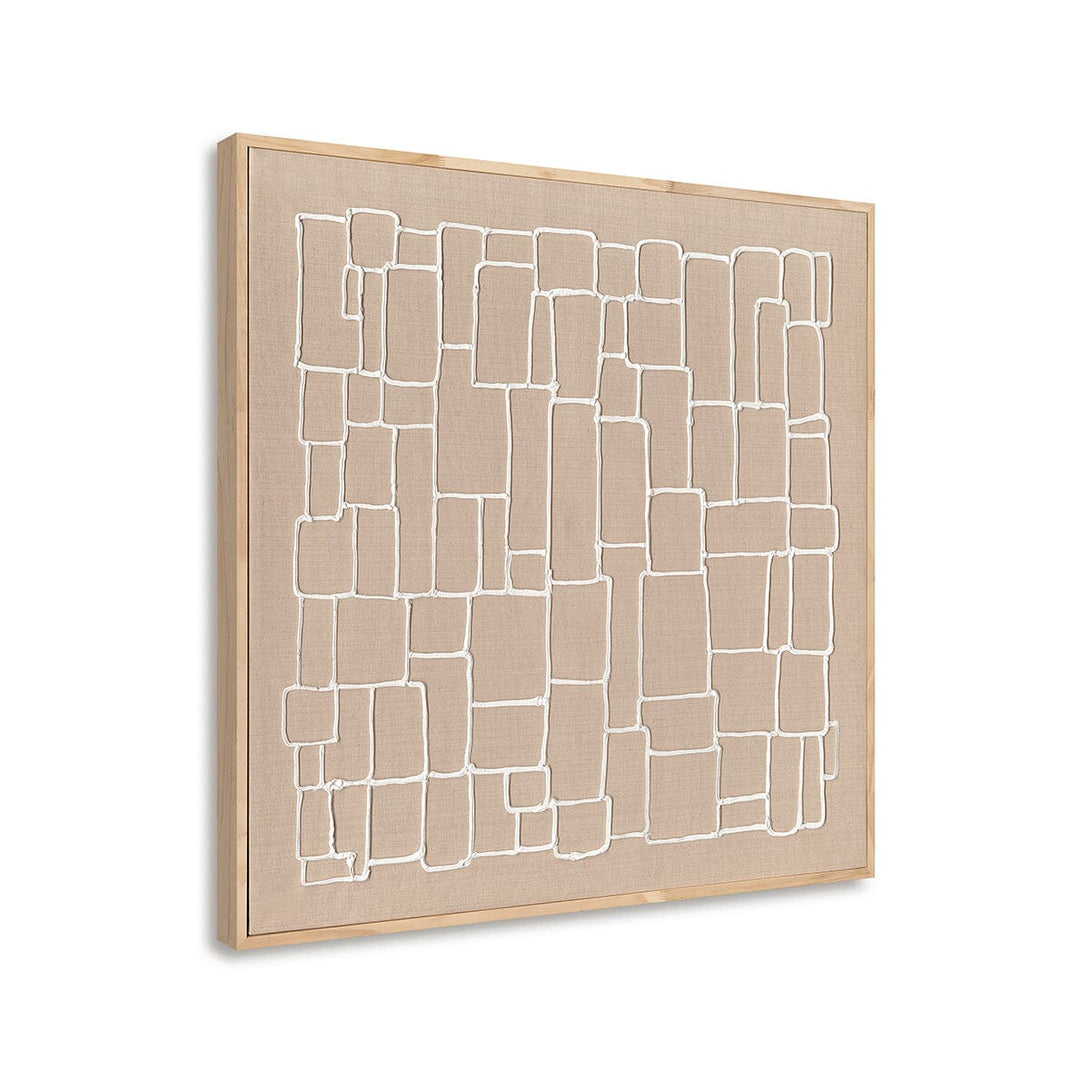 Grid Whisper - White Line Abstract Painting#L6045 Painting artwepaint 