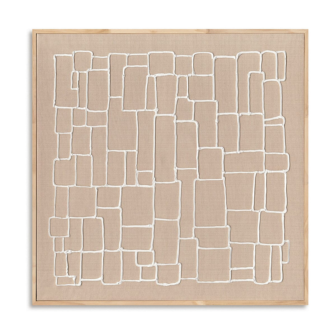 Grid Whisper - White Line Abstract Painting#L6045 Painting artwepaint 