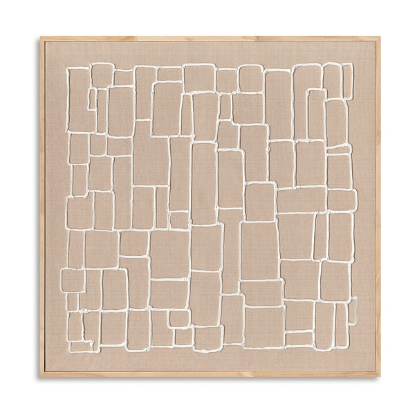 Grid Whisper - White Line Abstract Painting#L6045 Painting artwepaint 