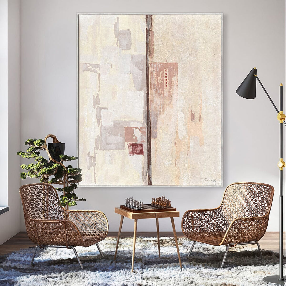 Harmony - Beige Abstract Painting#M5549 Painting artwepaint 