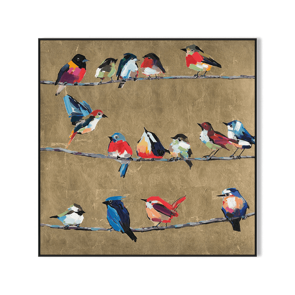 Harmony Flock – Colorful Birds Abstract Painting #L5903 Painting artwepaint 