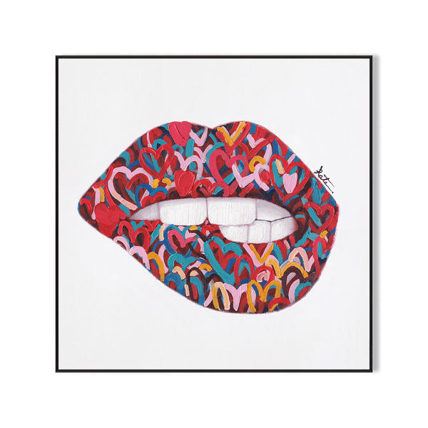 Heart Kiss – Colorful Lips Pop Art #J2043 Painting artwepaint 