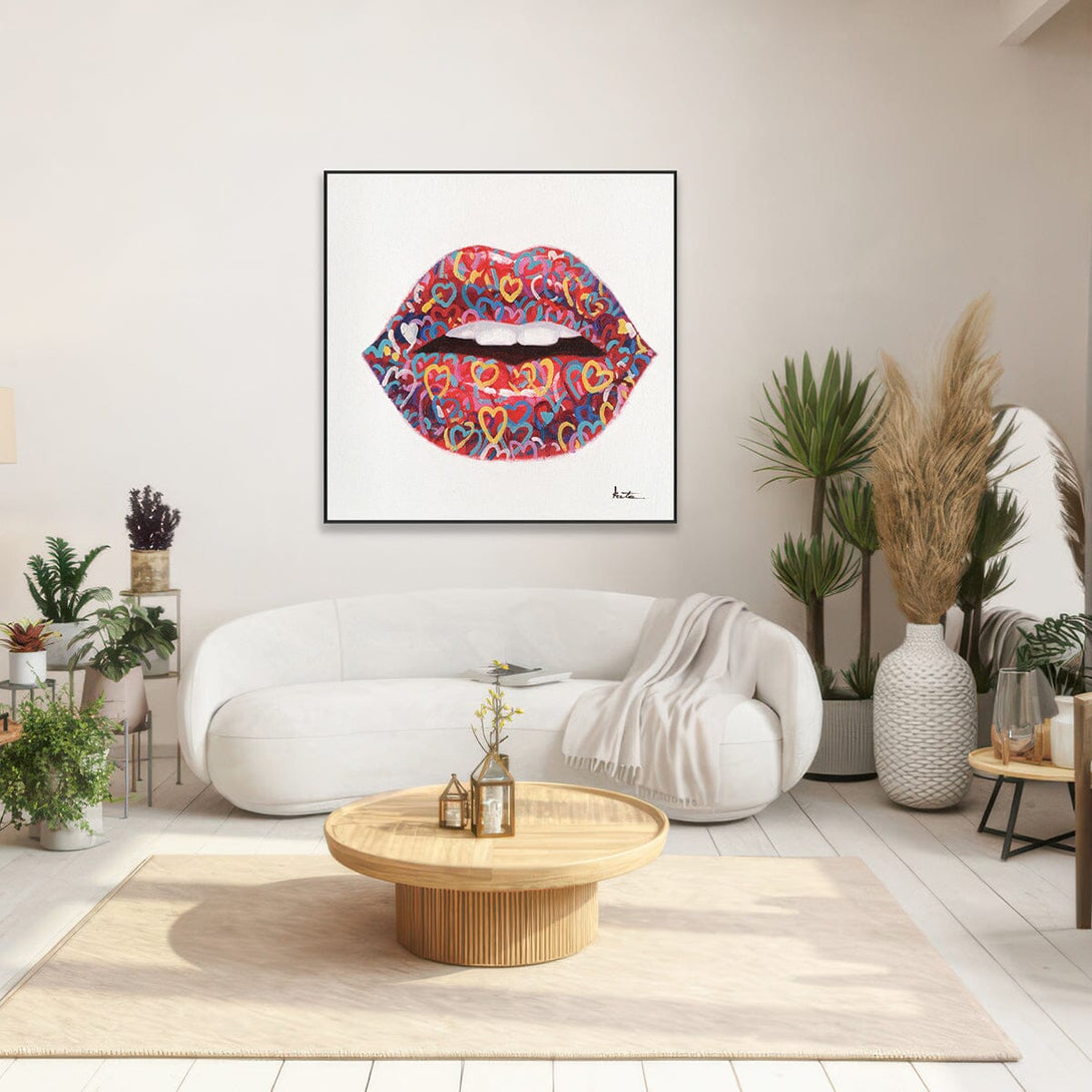 Heartful Lips – Pop Art Kiss Painting #I2138 Painting artwepaint 