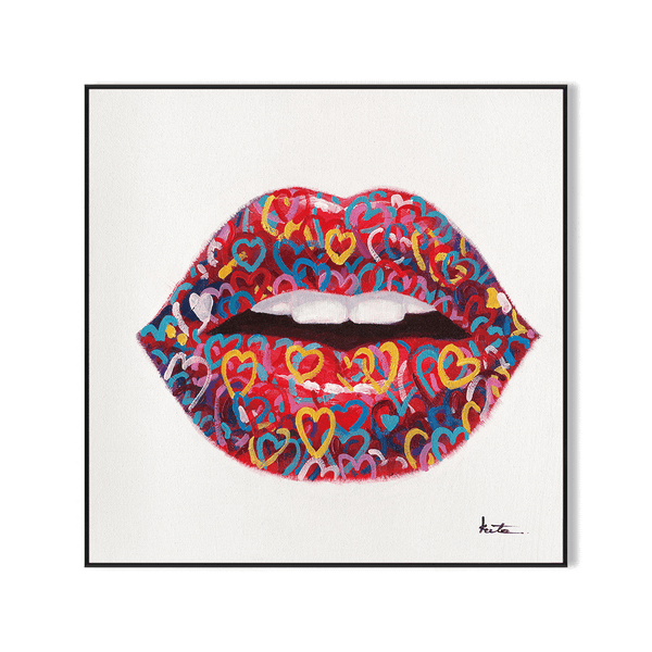 Heartful Lips – Pop Art Kiss Painting #I2138 Painting artwepaint 