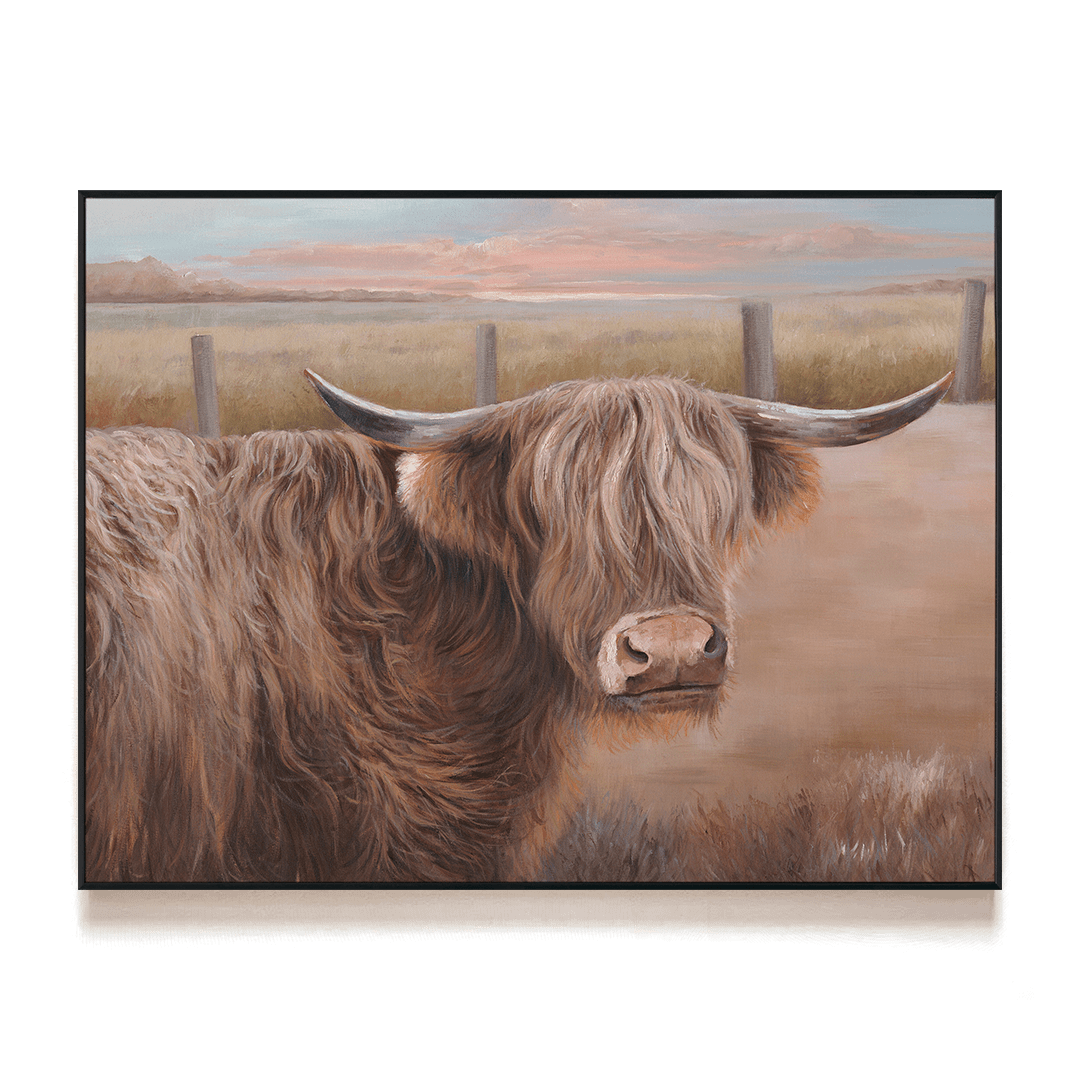Highland Cow Charm - Pastoral Realism Painting#L4690 Painting artwepaint 