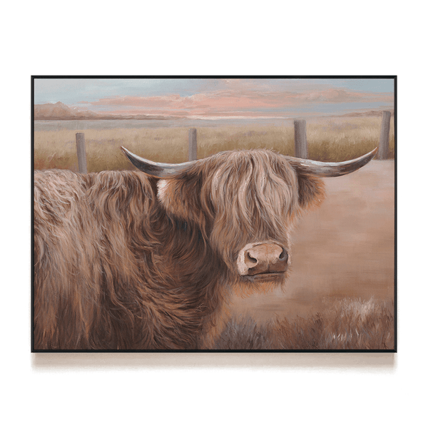 Highland Cow Charm - Pastoral Realism Painting#L4690 Painting artwepaint 