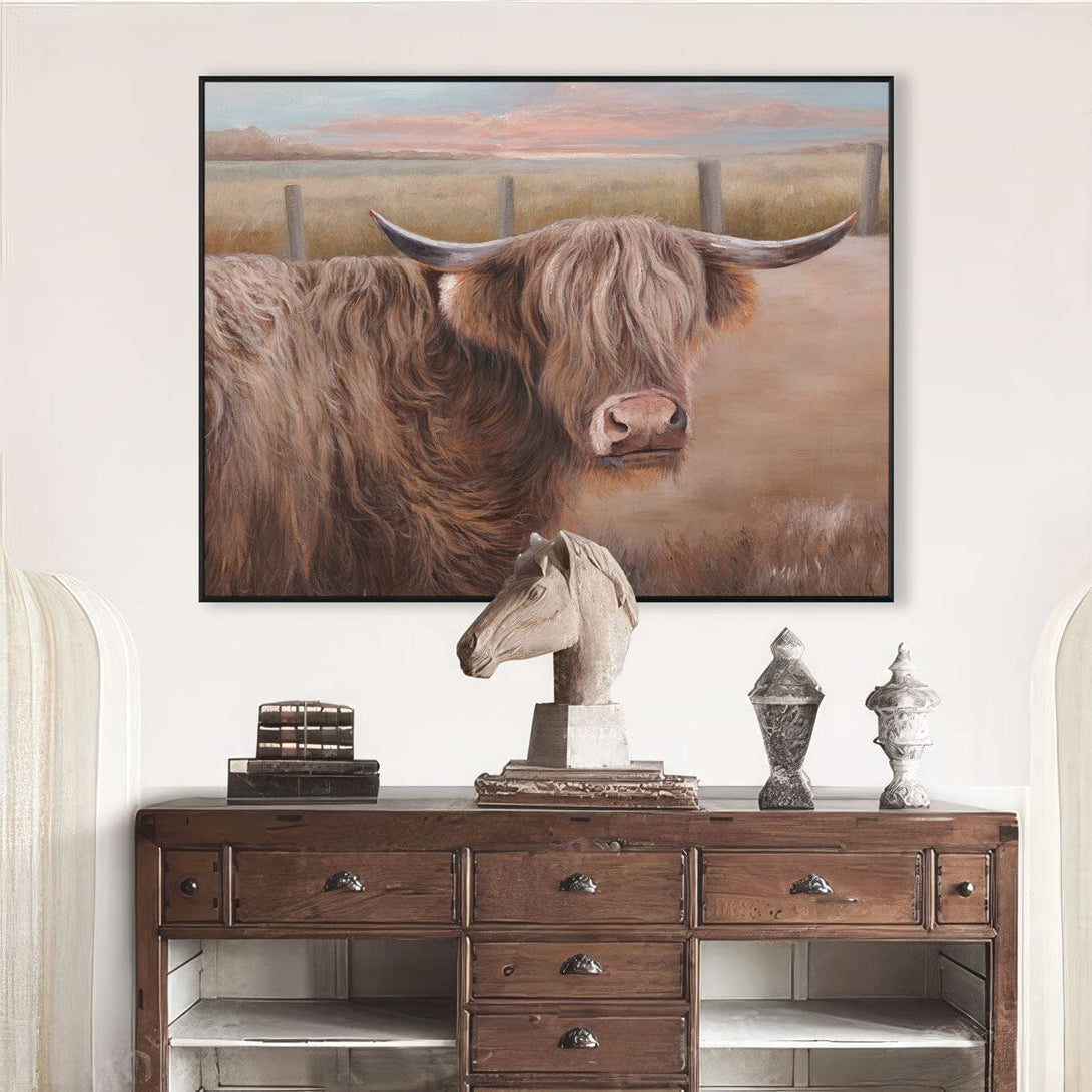 Highland Cow Charm - Pastoral Realism Painting#L4690 Painting artwepaint 