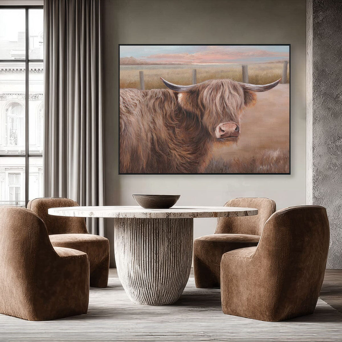Highland Cow Charm - Pastoral Realism Painting#L4690 Painting artwepaint 