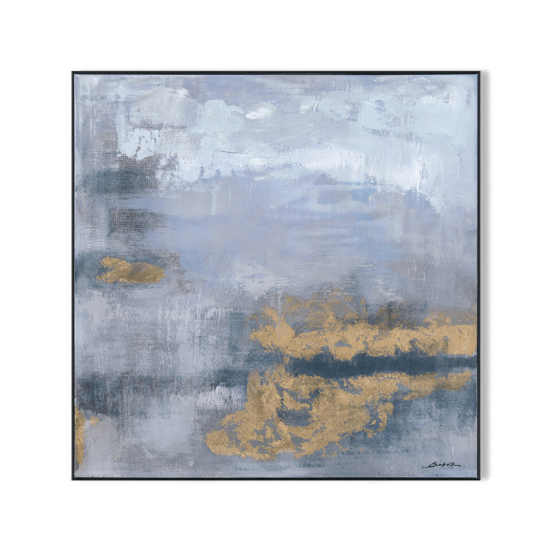 Impression of Sky - Blue & Gold Abstract #M8062 Painting artwepaint 