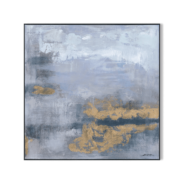 Impression of Sky - Blue & Gold Abstract #M8062 Painting artwepaint 