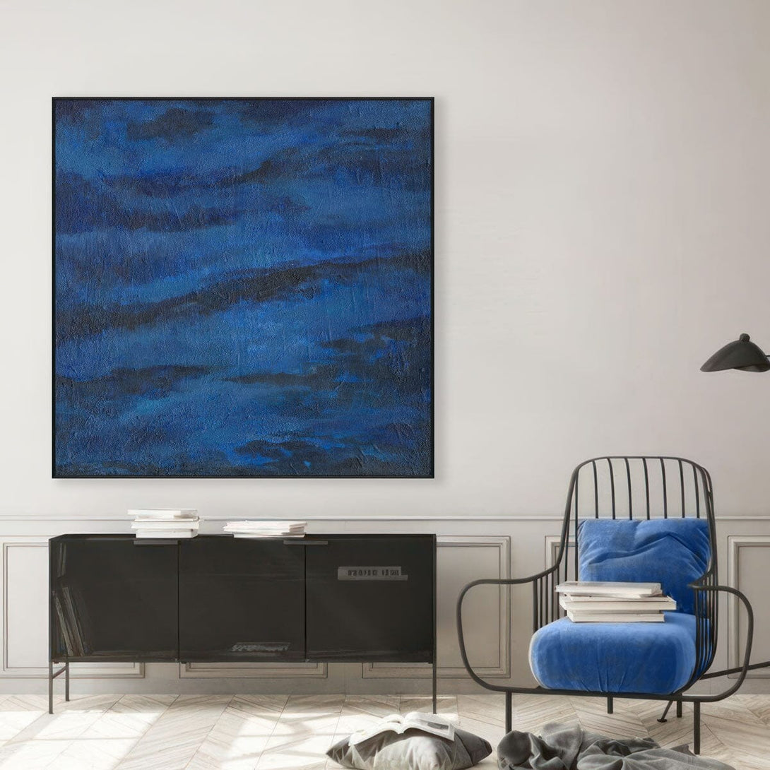 Indigo Reverie - Abstract Night Canvas #J0686 Painting artwepaint 