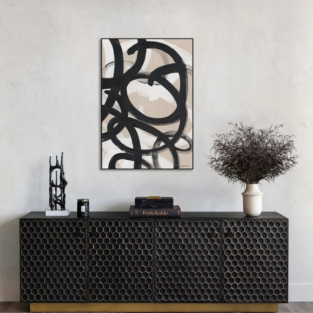 Ink Harmony-Black White Minimalist Painting#P5945 Painting artwepaint 